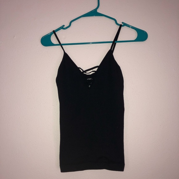 Aéropostale Black Spaghetti Strap Tank Top S/M - Picture 2 of 4